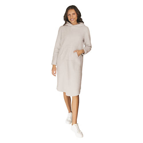 Serra Women's Cozy Hooded Lounge Dress - Pink, Size L/XL, 1 count